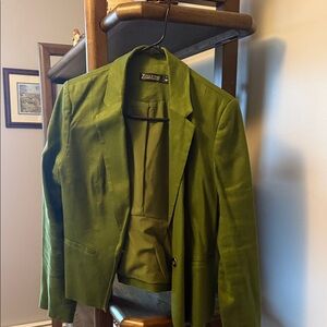 Blazer Jacket in Rich Olive Green
